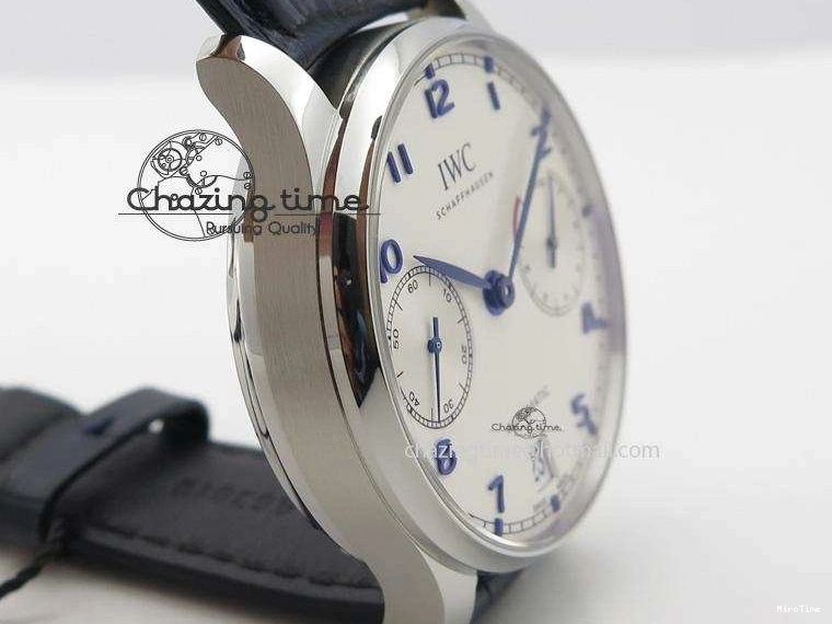 MIROTIME 0711 EasyCare Portuguese Real PR IW500705 ZF 1:1 Best Edition On Blue Leather Strap A52010 V 7310